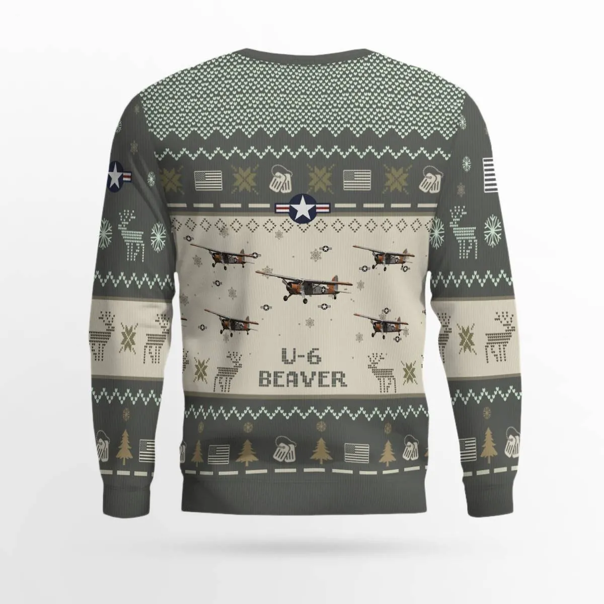 U-6 Beaver DHC-2 Beaver U6 DHC2_Aircraft Ugly Sweater, Ugly Sweater Christmas Shirt for Men Dad Veteran