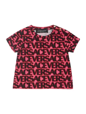 Versace   Logo print cotton jersey t-shirt 