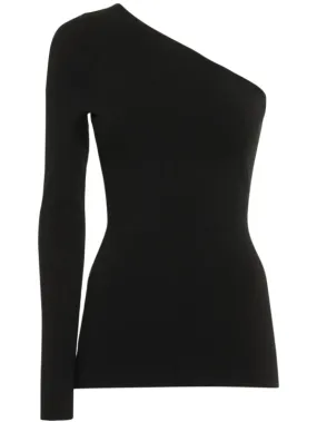 Victoria Beckham   One shoulder stretch viscose top 