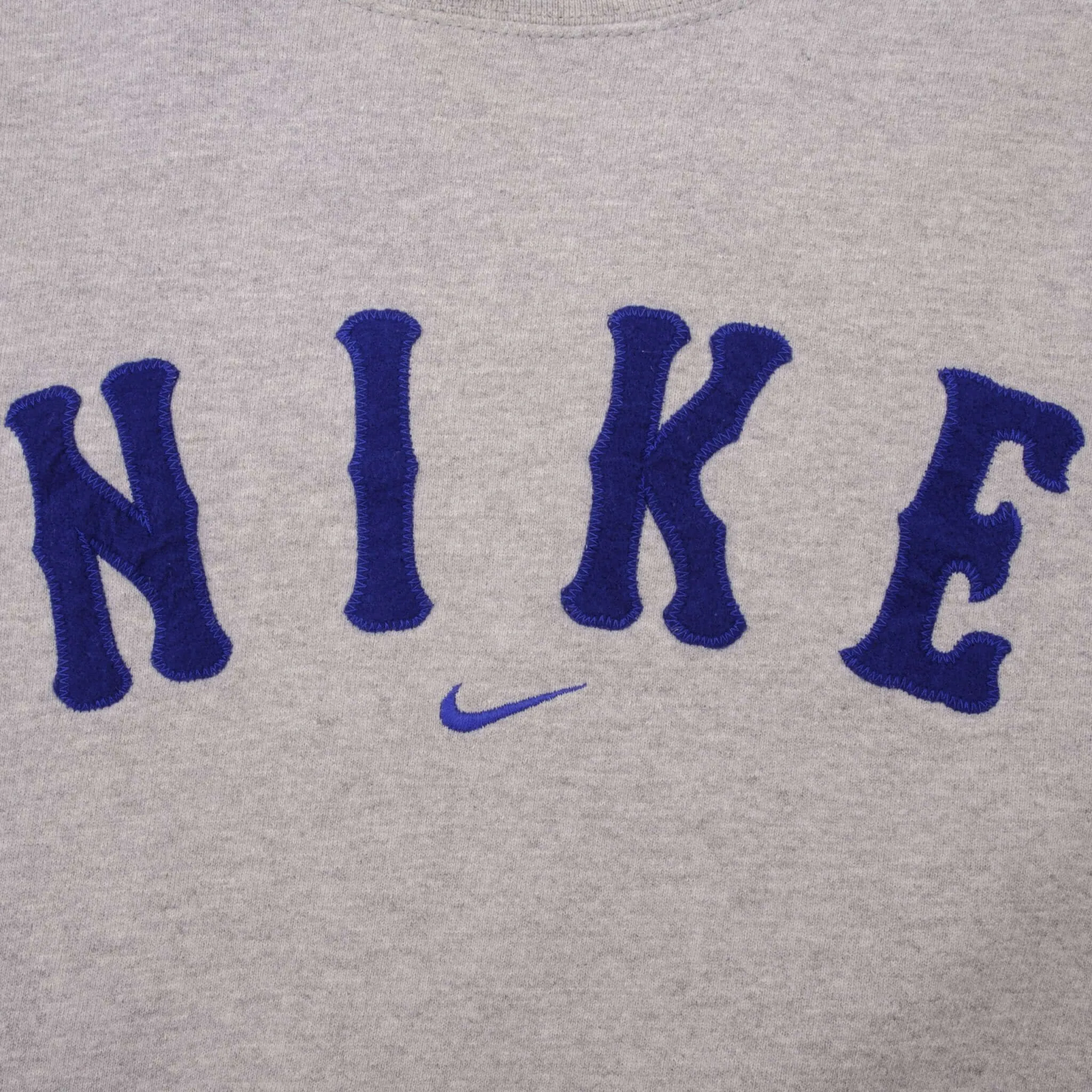 VINTAGE NIKE MIDDLE SWOOSH GREY SWEATSHIRT 1990s SIZE XL MADE IN USA