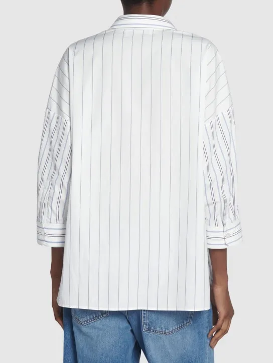 Weekend Max Mara   Venus striped cotton poplin shirt 