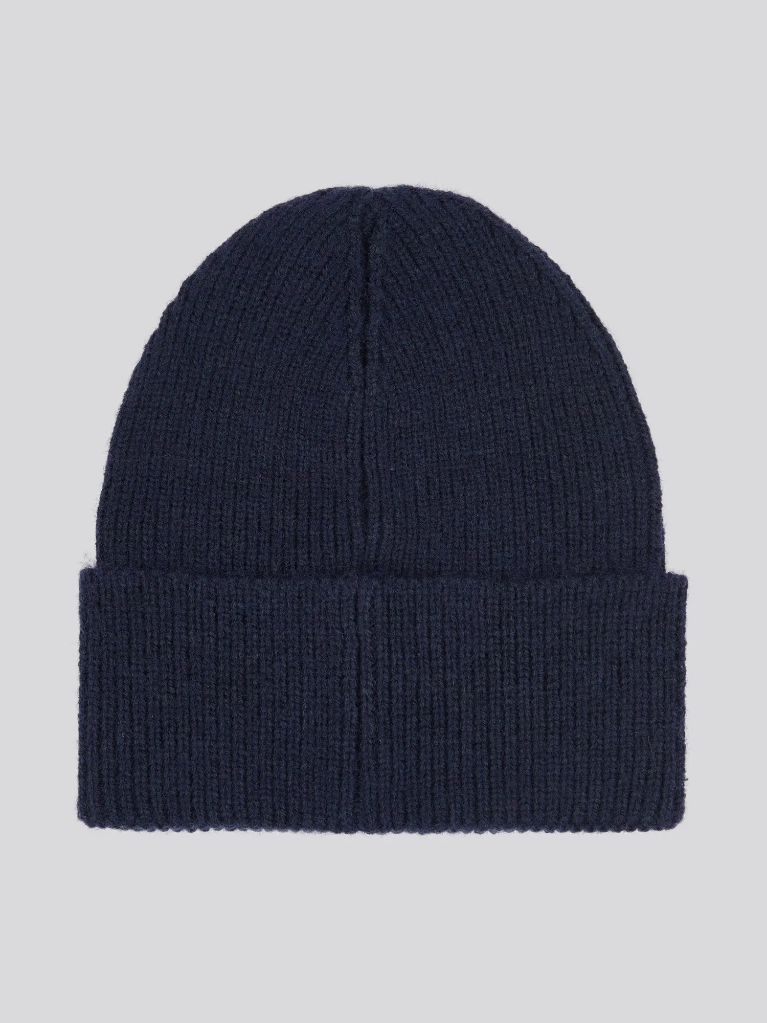 Womens Double Horsemen Knit Beanie in Navy Iris