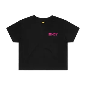 Women's Hoy 1982 Crop T-shirt - Black - Last One