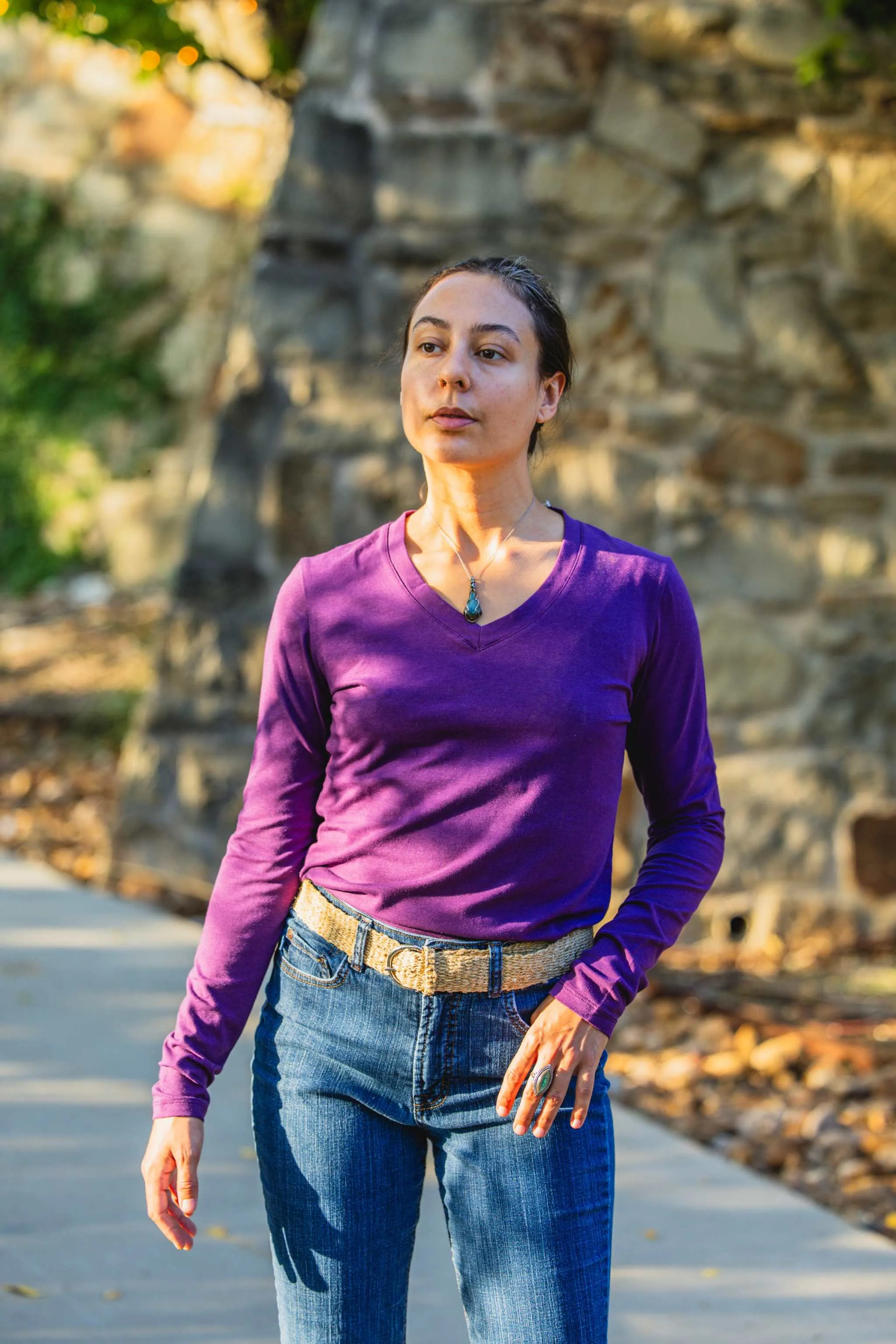 Women's Long-Sleeve Stretch Hemp Shirt