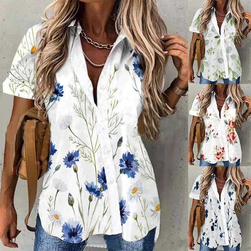 Women's  Shirt Button Lapel Shirt