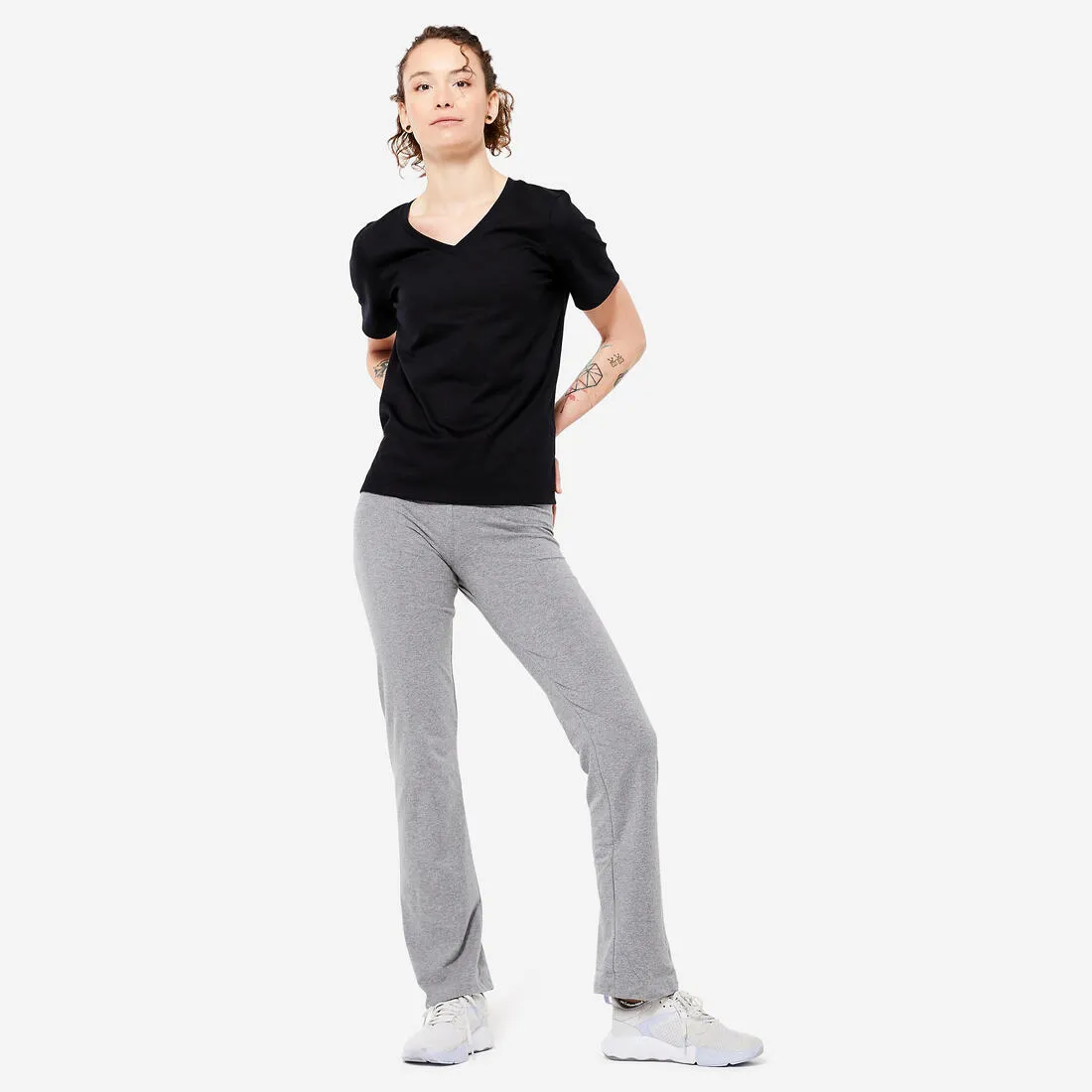 Women's Straight-Cut Fitness Leggings Fit  500