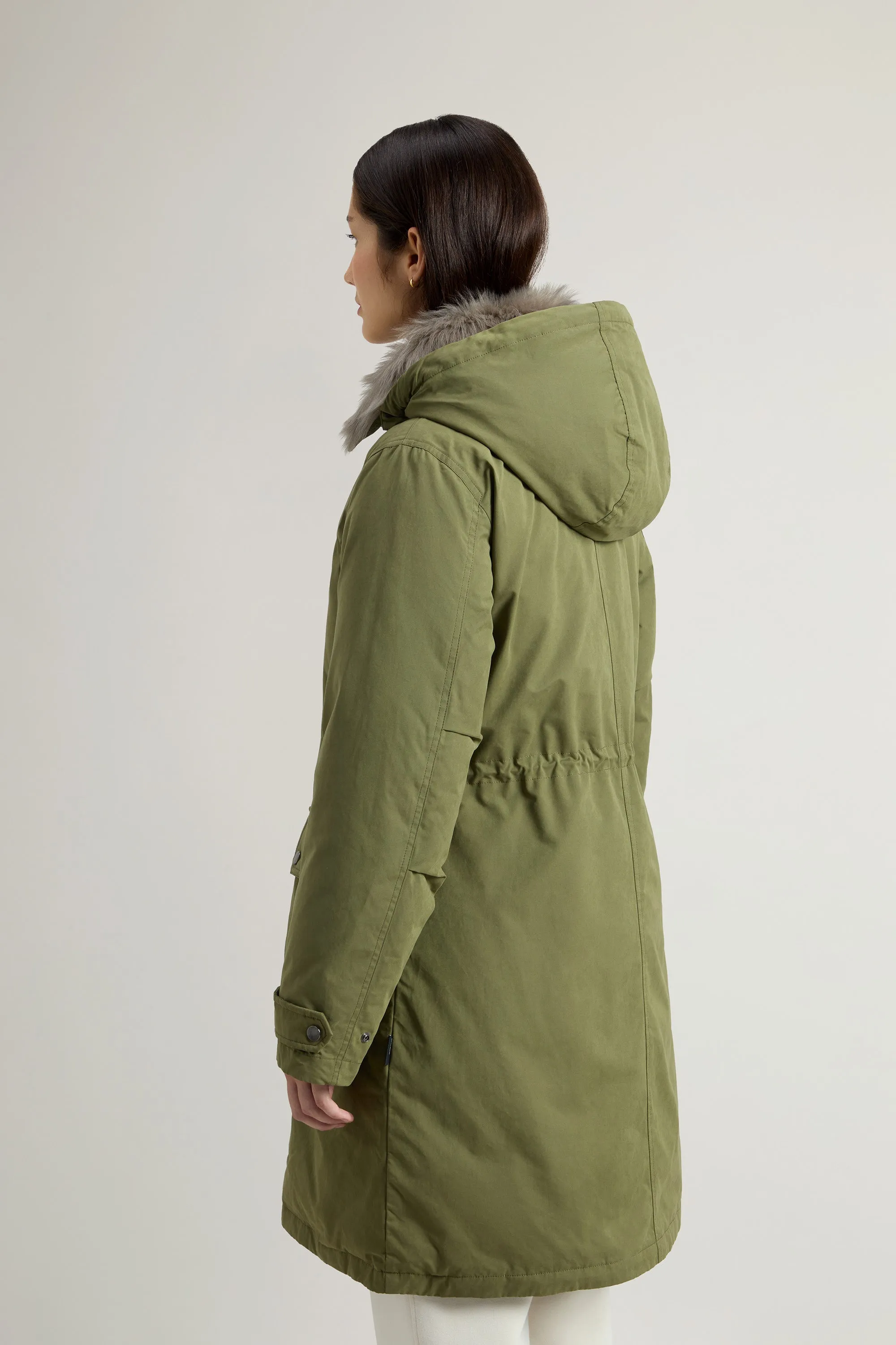 Woolrich Arctic Parka In Mountain Cloth Verde