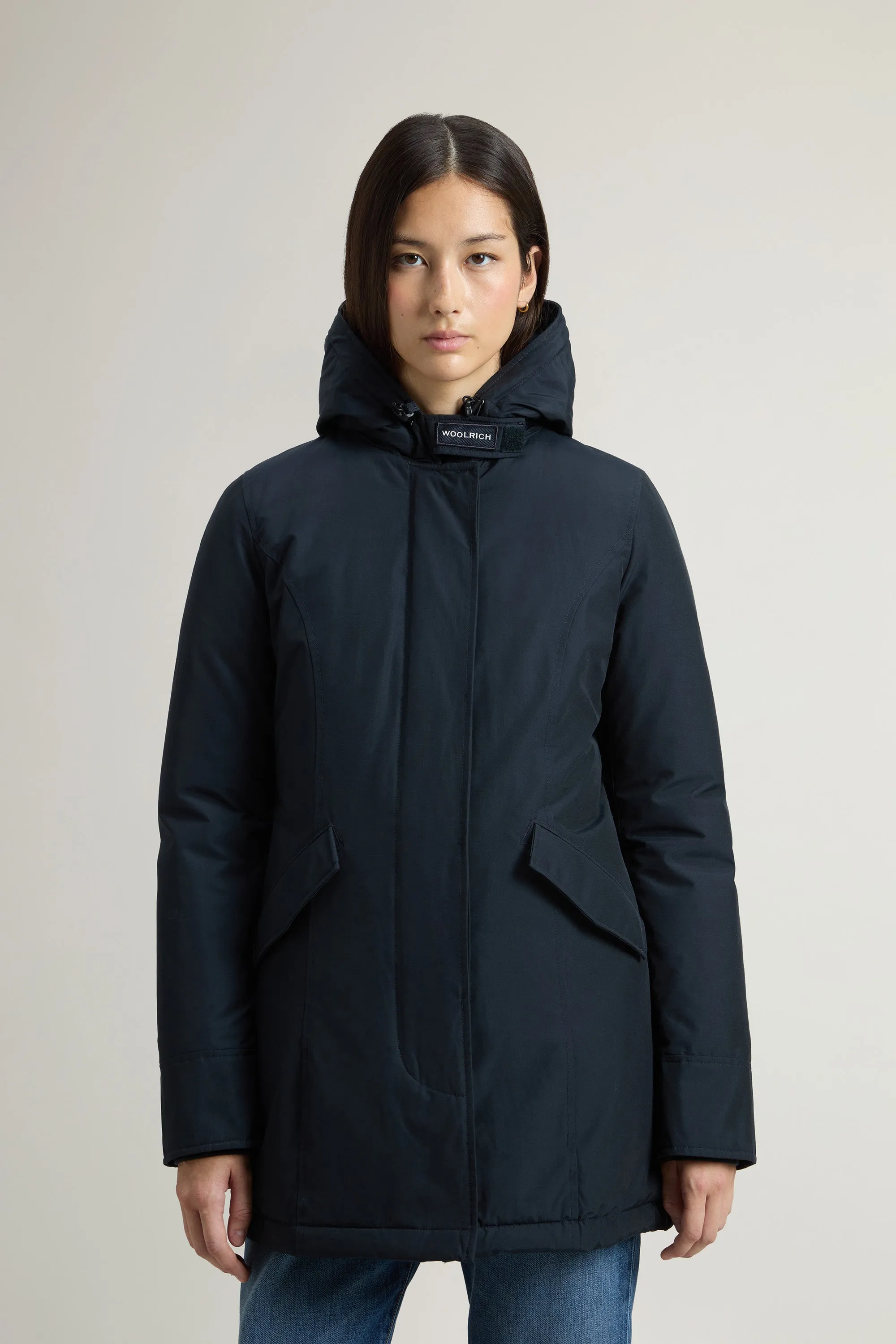 Woolrich Arctic Parka In Ramar Cloth Blu