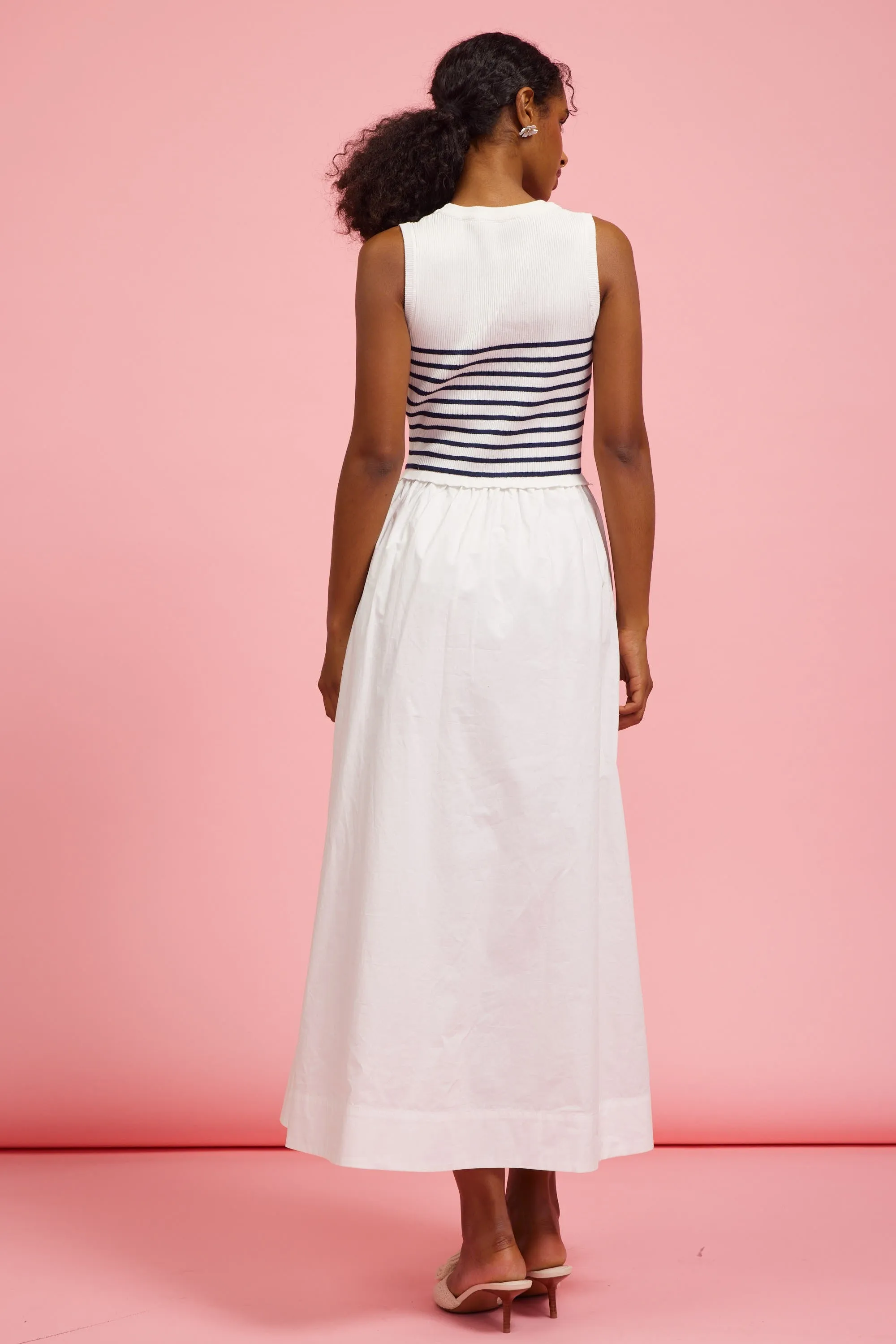 Woven Tank Stripe Maxi Dress