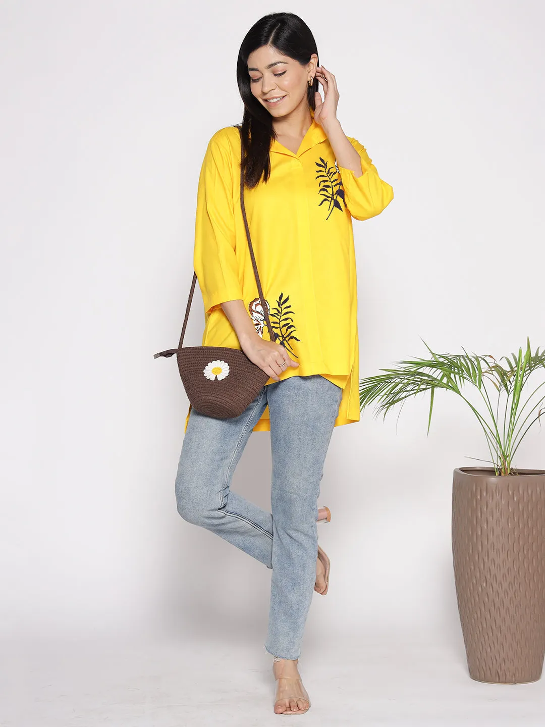 Yellow Rayon ShirtTop - Solros